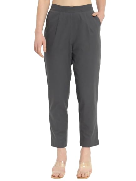 Regular Fit Casual Cotton Women Trousers Pants Formal Office-picture-35