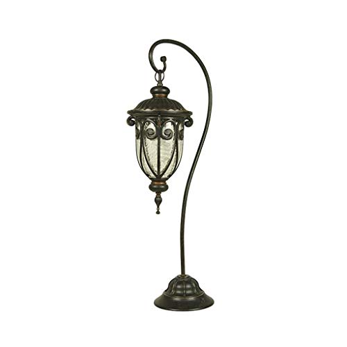 Lampe de jardin pilier en aluminium au design phare rétro pour extérieur élégant