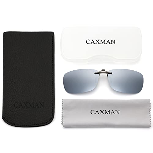 Image of Polarized Clip On Sunglasses Over Prescription Glasses Men Women Compact Fit Non-Flip Up