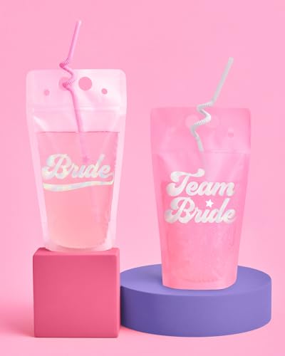 xo, Fetti Bachelorette Party Team Brides Drink Pouches 16 miniatura 5