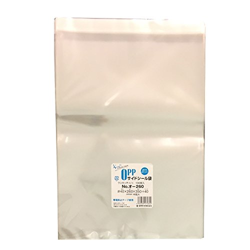カクケイ OPP袋 クリアパック テープ付 40ミクロン 100枚 260×350mm