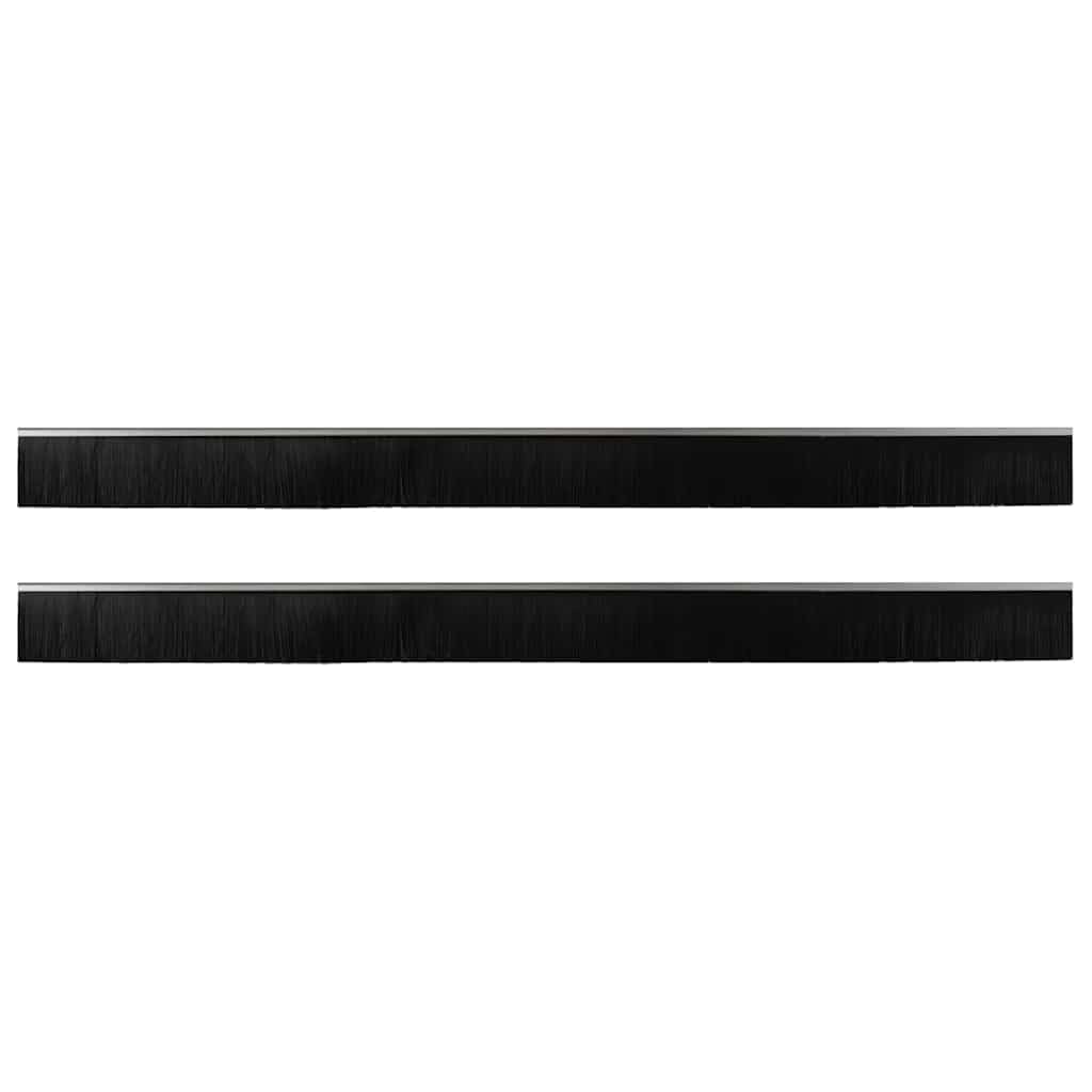 Uszczelka szczotkowa do drzwi, 2 szt., 100 cm, ze stopu aluminium, do drzwi wewnętrznych, stoper przeciągów do uszczelniania podłogi, uszczelka podłogowa do nakładania