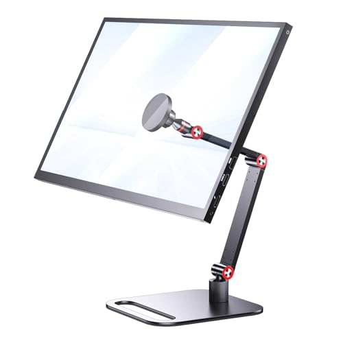 JK07A 調節可能なタブレットマウント デスク用 - 360°回転ベース トールアームホルダースタンド iPad Air/Pro/Mini (18.4 inch)