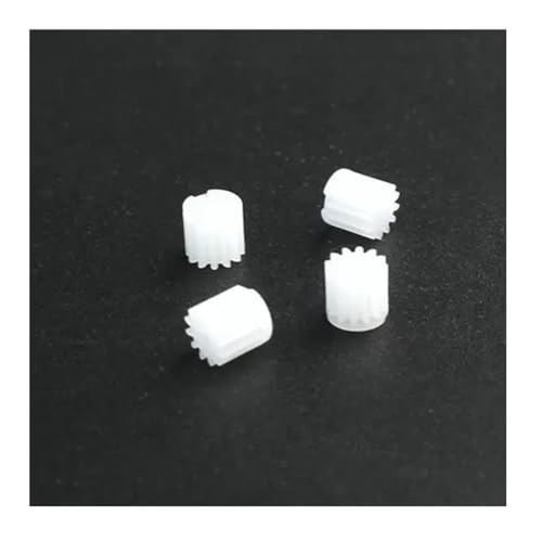 Shaft Pinion 4pcs 4.2mm Diameter 12 Teeth Plastic Gear 0.95mm Bore 1mm Tight Fit Shaft Coreless Motor Gear 12T DIY Quadcopter Pinion Motor Transmission