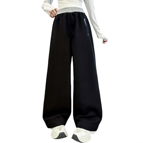 Girls Sweatpants Wide Leg High Waist Baggy Joggers Pants Teen Casual Trendy Y2K Athletic Pant Loose Lightweight Trousers