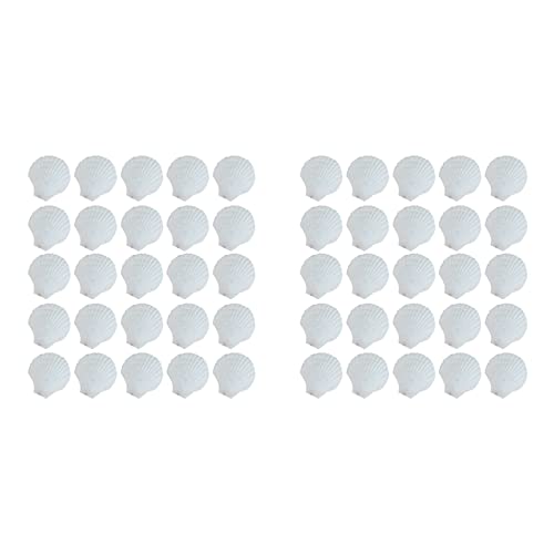 Wuden 50Pcs Natural Scallop Shell, Special for Handmade DIY Production Handmade DIY Coloring Shell