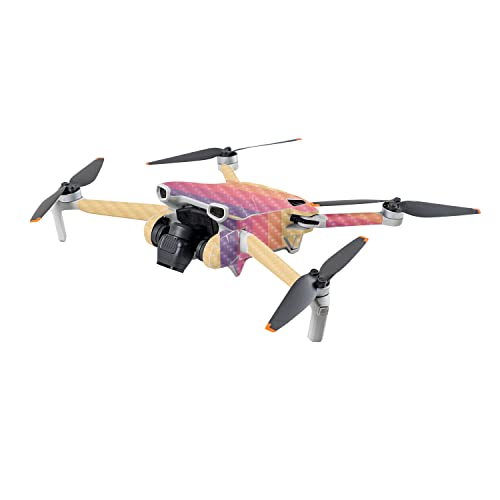 Image of MightySkins Carbon Fiber Skin Compatible with DJI Mini 3 - Mellow Stripes | Protective, Durable Textured Carbon Fiber Finish | Easy to Apply | Made in The USA