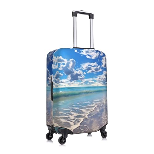 Travel Luggage Cover Anti-Scratch Suitcase Cover Protector Elastic Thicken Luggage Protector Washable Baggage Covers Beautiful cloud beach Suitcase Sleeve Fit 18-32 Inch Luggage X-Large3