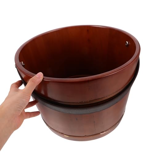 Balde de Madera para Pies KICHOUSE portátil y profundo miniatura 7