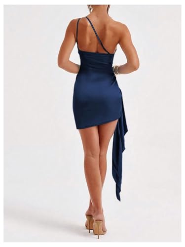 Image of GORGLITTER Women's Sexy Birthday Mini Dresses Asymmetrical Going Out Club Party Vegas Dinner One Shoulder Fringe Dress