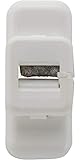 Pour le montage sur le mur Schellenberg 15503 Guide de sangle à roulette de guidage et joint brosse, pour sangle de volet roulant de 14 mm, blanc