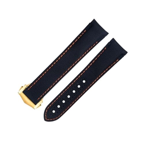 Bracelet nylon vert 20mm curved end pour montre Planet Ocean et AT150