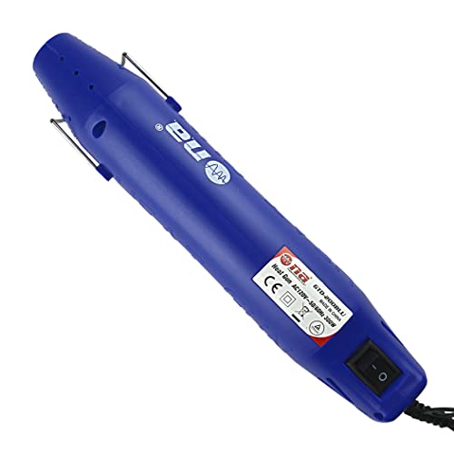 Installation Solution 300W Mini Handheld Heat Gun (GTD-200BLU), Blue, 300W portable for Crafts, DIY, Epoxy Resin, Heat Shrink Tubing, Electronics, With 6 ft Cable
