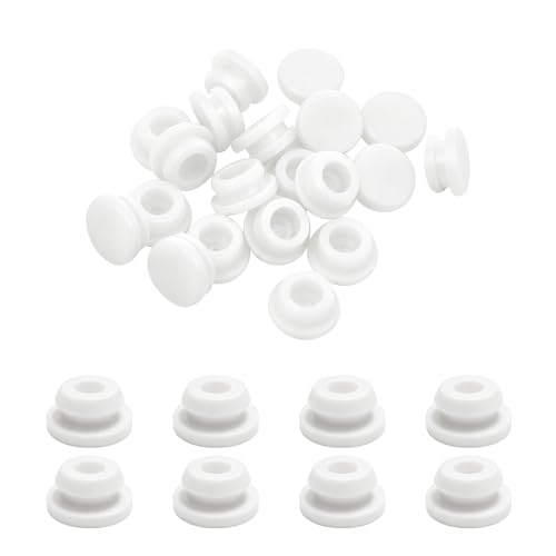 Image of 20PCS 8mm Silicone Hole Plug Rubber Plugs for Holes, 5 /16inch Rubber Plug White DD044-8W