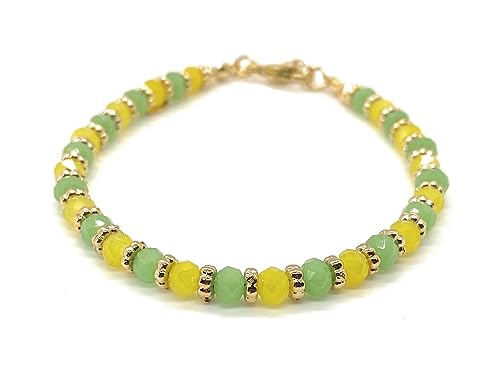 Green and Yellow Beaded Ide Babalawo Orula Bracelet for Adults Amulet Protection de Santeria Eleggua Ifa Oshun Religion Yoruba3