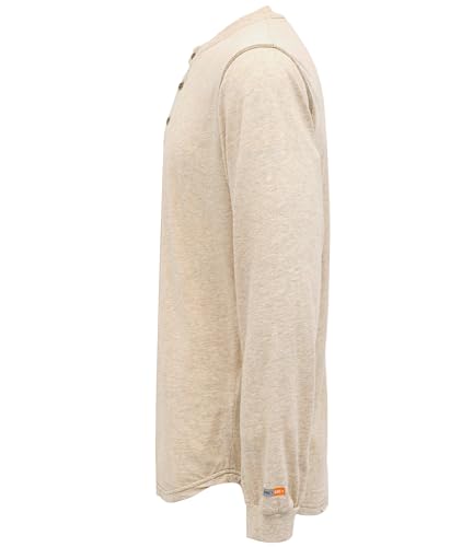 FR Shirts 4oz Lightweight Flame Resistant Henley 100% Cotton Men's Pre-Washed Fire Retardant Base Layer - Image 3