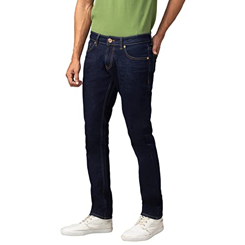 Image of Spykar Mid Tone Wash Cotton Skinny Fit Mens Jeans (S21KN-01BA-06RO-P)