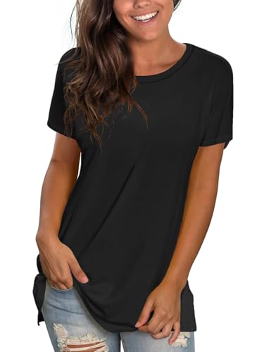 Womens Loose Fit Tshirts Short Sleeve Summer Tops Casual Workout Yoga Tunic T Shirts Tops