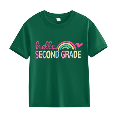 First Day of School Shirt for Toddler Boys Girls Kids Back to School T-Shirts Cotton Short Sleeve Tops Rainbow Graphic Tees2
