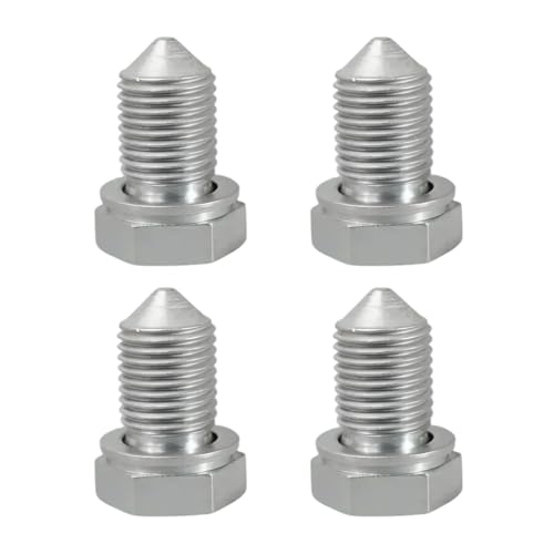 leruiyezs 4 Piezas Tornillo Carter Aceite M14x1,5 con Anillo De Sellado, Tapon Carter Aceite De Acero Aleado, Tuerca Drenaje Cárter Aceite Universal para Coches Y Motos, Compatible con N90813202