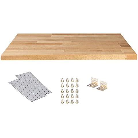 Ondis24 Ecklösung Eckverbindung Buchenholzplatte Add-On Werkbänke Lückenfüller Cover