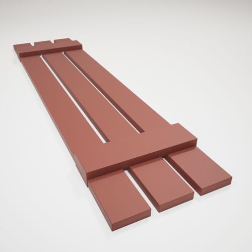 Ekena Millwork Lifetime Vinyl LS3S12X04300RD Standard Three Board Spaced, Board-n-Batten Vinyl Shutters, w/Installation Shutter-Lok's & Matching Screws (Per Pair), 12'W x 43'H, Burgundy Red by Ekena Millwork - Image 6