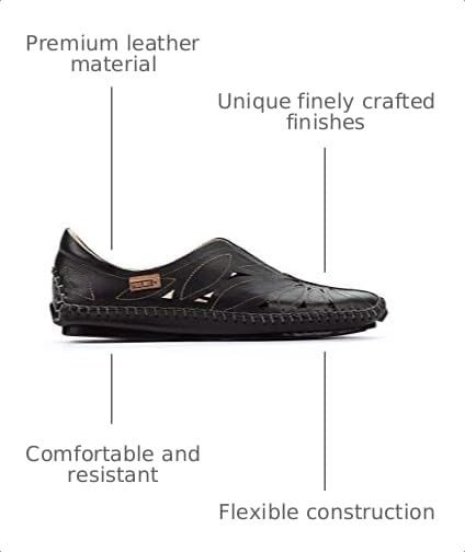 Image of PIKOLINOS Jerez 578-7399 Women's Slip-On Moccasins - Premium Calfskin Leather - Removable Cushioned Insole, Elastic Fit, Lightweight Everyday Comfort and Support