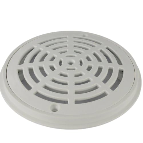 White Main Drain Suction Cover Plate for In-Ground Swimming Pools