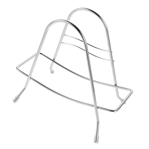 STOBAZA Stainless Steel Cutting Board Holder Stand Sleek Organizer for Boards Efficient Storage for Kitchen Countertops Easy Maintenance Convenient Access