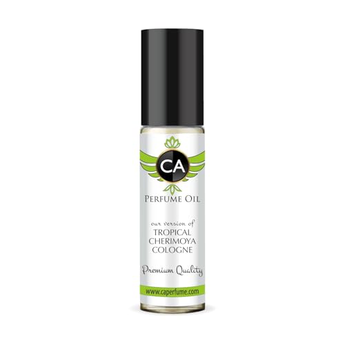 CA Perfume Impression of Tropical Cherimoya Cologne Unisex Fragrance Oil Floral Fruity Scent Long Lasting Perfumes for Women &amp; Men Travel Size TSA Ready Mini Parfum Body Oil Roll-on 0.33 Fl Oz 10ml