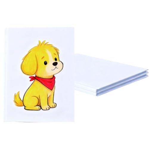 JGYXQYD 2PCS 6x8 Inch White Blank Books for Kids 160GSM Blank Hardcover Book to Write Stories Hardcover Sketchbooks for Students DIY Make Your Own Book Blank inside 48 Pages