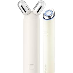medicube Mini Booster Pro Plus Face Roller Device Set | 2-in-1 Massage & Skincare Device | Jawline Care & Depuffing | Face & Body Massager with 3 Vibration Modes | Korean Facial Device, Beige
