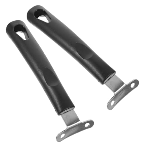ELAYARD 2 Piezas Asa de Sartén Desmontable Mango de Acero Inoxidable Ergonómico Anticalor para Ollas y Sartenes Fácil de Instalar y Limpiar para Cocina