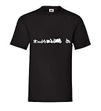  Motorrad Evolution Männer T-Shirt Schwarz 3XL - shirt84.de