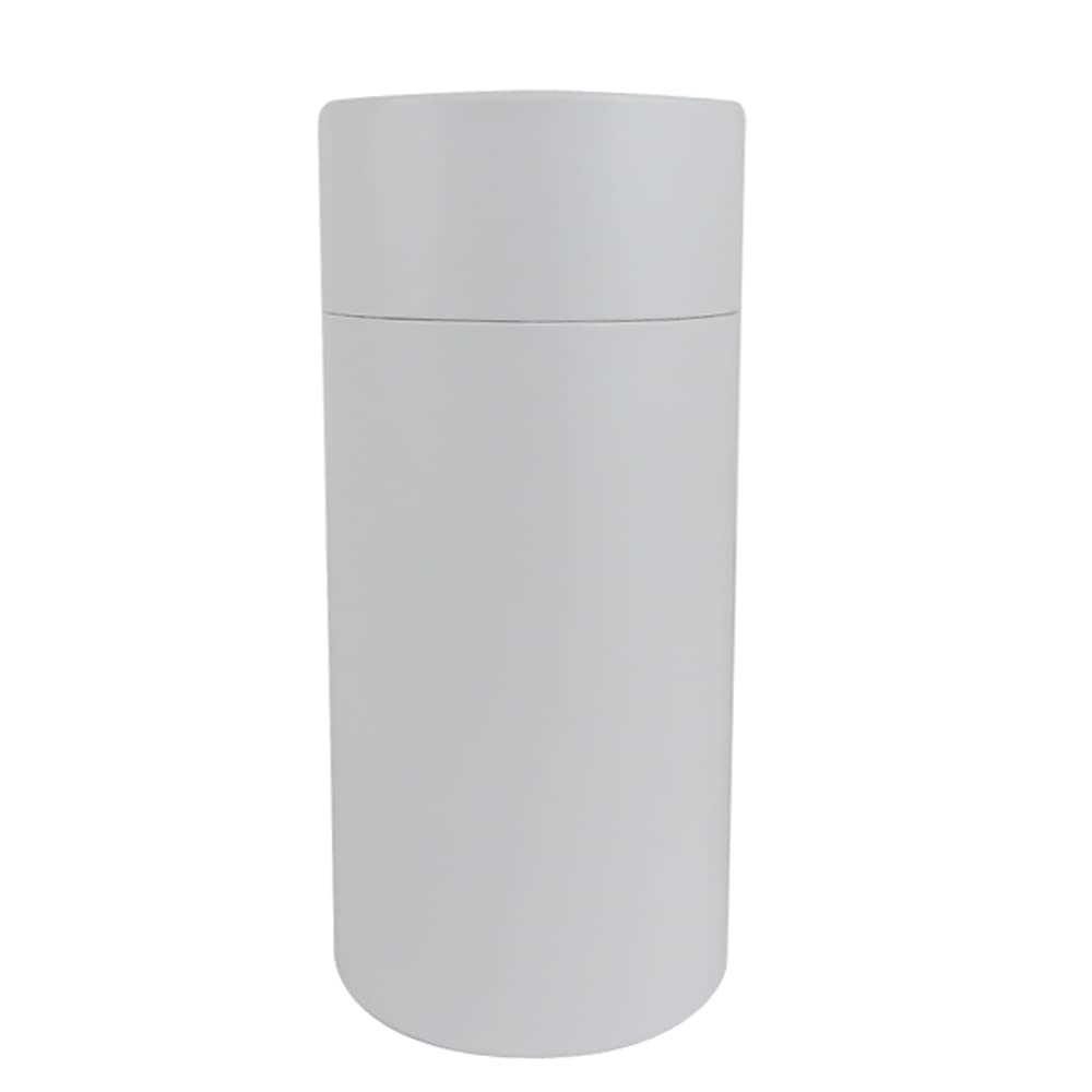 WENPACK 12pack Paperboard Tube with Lid Round Cardboard Box Container Paper Can (3.35" D*6.62" H, White)