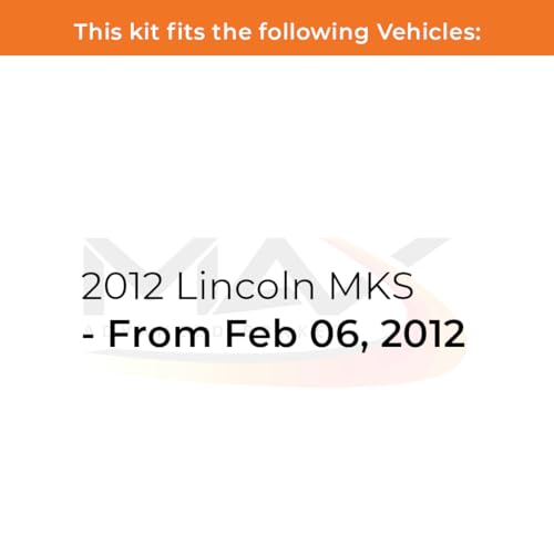 Image of Max Advanced Brakes Front Brake Kit Compatible With 2012 Lincoln MKS From Feb 06 2012 Replacement Geomet Coated OE Disc Brake Rotors and Ceramic Brake Pads