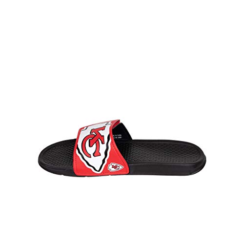 Image of FOCO mens NFL Team Cropped Big Logo Shower Sport Slide Flip Flop Sandals | Casual Sandals