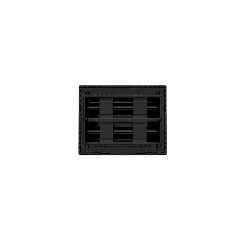 Image of BUILDMART - 6x4 Modern AC Vent Cover - Decorative Black Aluminum Air Vent - Standard Linear Slot Diffuser - Heating and Cooling Register Grille for Ceiling, Walls & Floors - Texas Buildmart