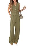 Effortlessly chic: The v-neck crop vest blazer and wide-leg suit pants combination exudes elegance and style, allowing you to create sophisticated outfits effortlessly. Versatile and stylish: This 2 piece outfit set can be mixed and matched with othe...