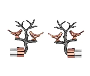 WSK Brand Rose Gold Premium Love Bird Curtain Rod Brackets Pack of 2 Bracket Door and Window Fitting Hardware Fittings F630-001