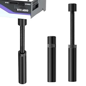 adspow 2 Pcs Grafikkartenhalterung GPU Halterung, 75–120 mm Höhenverstellbar, Grafikkartenhalterung Aus Aluminium mit Magnet