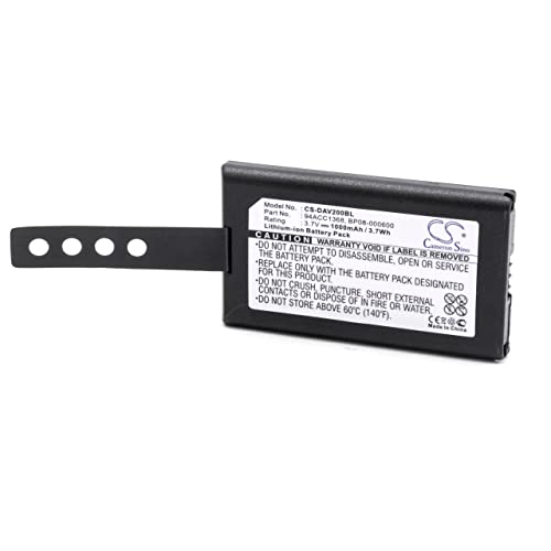 vhbw Batería Recargable Compatible con Datalogic CVR2, DL-Memor, Memor NFP, Memor X3 escáner códigos de Barra, TPV (1000 mAh, 3,7 V, Li-Ion)