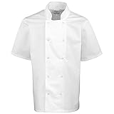  Chaqueta de chef de manga corta con tachuelas