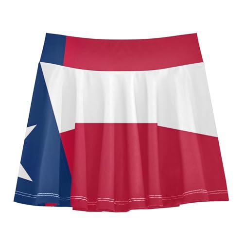 Joisal Texas Flag Athletic Shorts for Girls Skorts Toddlers Tennis Skirts Dance Teen Skirt 3t