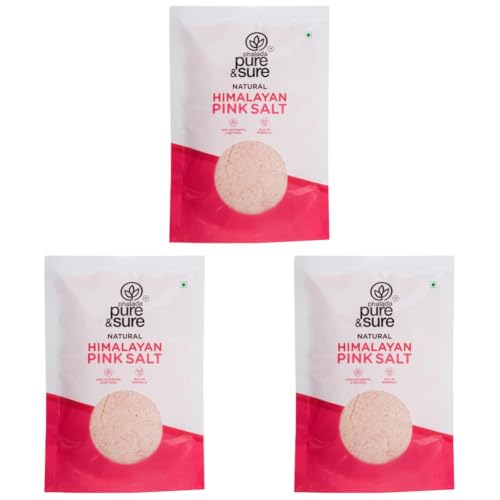 Image of Pure & Sure Natural Himalayan Pink Salt 500gm (Pack of 3) | Natural Substitute of White Salt