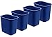 Acrimet Cestino dei Rifiuti Pattumiera 24L (Plastica) (Blu) (Set da 4)