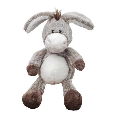 LUYIEDHA Burro de Peluche, Muñeco de Peluche Burro 32 cm, Linda Peluches burros Juguete, para Acurrucarse Y Jugar, Muñeca de Burros, para Niños y Adultos, una Gran Idea de Regalo (Gris)