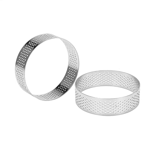 Anillos de tarta circulares microperforados que evitan que la masa se deforme 8