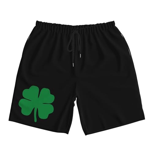 Green 4 Leaf Clover Mens Swim Trunks Quick Dry Board Shorts 7