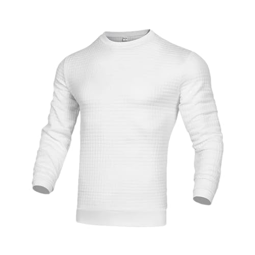 Men'S O-Neck Loose Casual Spring and Autumn Long-Sleeved Warm Knitted Pullover Sweater
